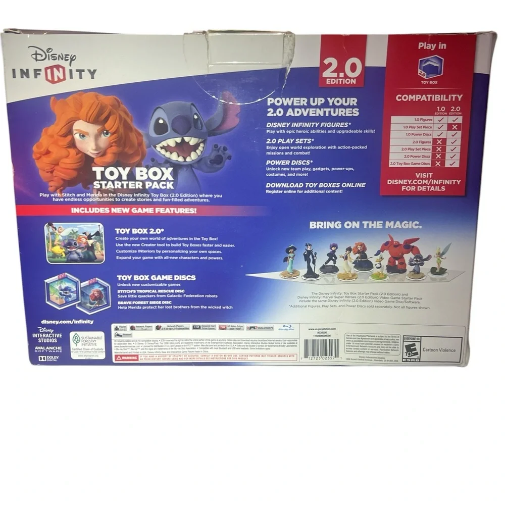 DISNEY | PS3 INFINITY 2.0 EDITION TOY BOX STARTER PACK W/ MERIDA AND STITCH